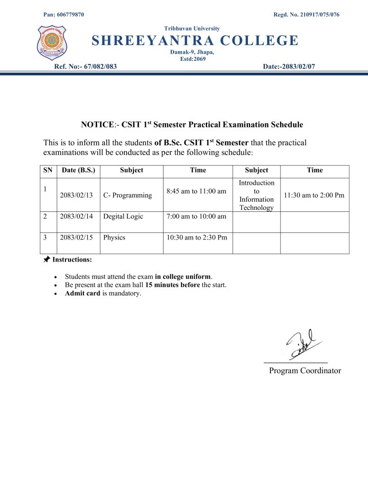 Notice